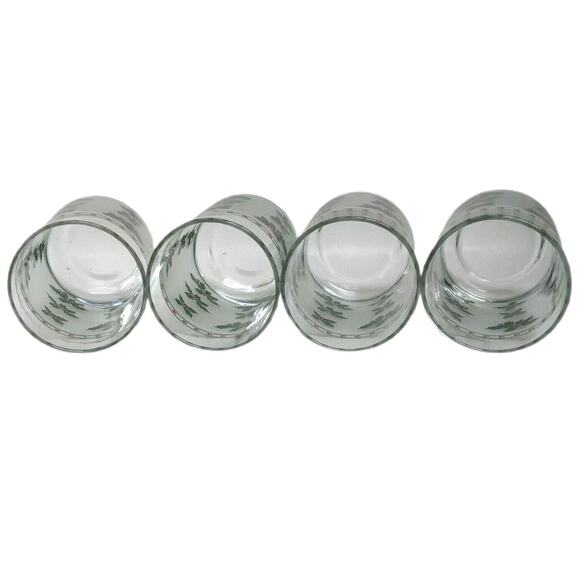 🎄🎅🏼Vintage Frosted Christmas Holly Glasses (Set of 4) Libbey - Picture 4 of 10